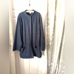 J. Jill Pure Jill Jacket Coat plus size 3X womens 30% Wool Snap Buttons Pockets